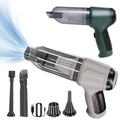 product_image_name-Generic-Portable Auto Home, Car Vacuum Cleaner Dust Busters , Hand Vacuum Cordless Rechargeable Low Noise Wet And Dry Use -Black, Grey.-1