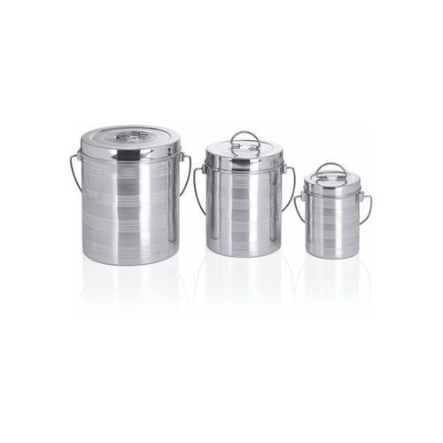 product_image_name-Generic-Stainless Steel Deep Tins With Lids (Set of 4) -(Capacity of 3 L, 2.5 L, 1.8 L, 1.25 L) - Vertical Storage Container - Silver.-1