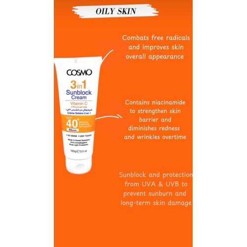 product_image_name-Cosmo-3in 1 Sunblock Cream 100g For Oily Skin-2