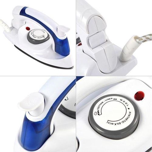 product_image_name-Generic-Mini Foldable Travel Steam Flat Iron Box - White,Blue.-5