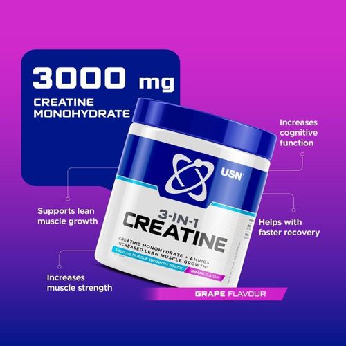 product_image_name-USN-3 in 1 Grape Flavour Creatine Monohydrate and Aminos Powder 200 g-3