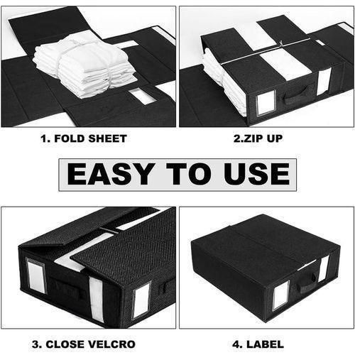 product_image_name-Generic-Premium Foldable Bed Sheet Set Organizer and Linen Storage Box -2