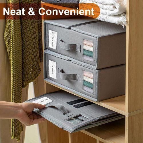 product_image_name-Generic-Premium Foldable Bed Sheet Set Organizer and Linen Storage Box -3