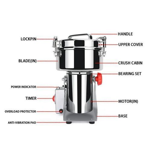 product_image_name-SILVER CREST-1000g High Speed Motor Electric Dry Powder Food Grinder Machine Grain Mill For Spices Grains Cereal miller-4