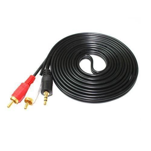 product_image_name-Generic-3.5mm Jack Male To RCA Stereo Audio Cable  Pin To Banana 2 Way Audio cable- Black.-2