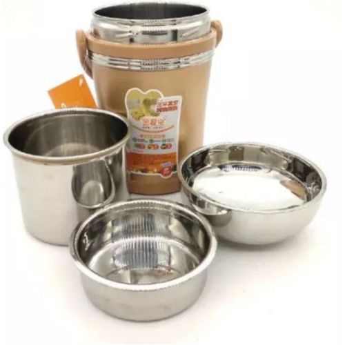 product_image_name-Generic-Food Flask With 2 Inner Pots And Good Insulation For Keeping Food Warm For Long Hours-Multicolour-2