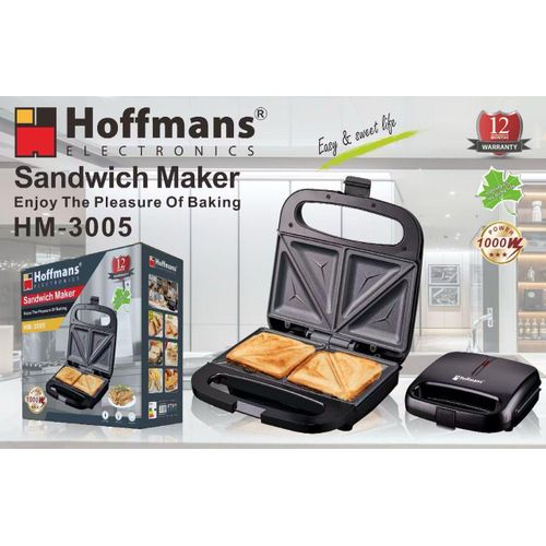 product_image_name-Hoffmans-1000W Electric Sandwich Maker HM - 3005 - Black-1