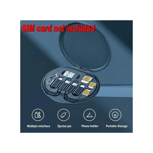 product_image_name-Generic-Data Cable Set -Multi-Function USB Adapter Card Storage Set,60W Fast Charge,USB-C/USB-A/Micro-USB/Charging Cable Kit, Sim Card Tray Eject Pin, Hidden Bracket (excluding Micro SD Cards)-3