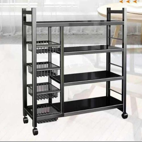 product_image_name-Generic- Moveable Metallic Kitchen Rack – Black-1