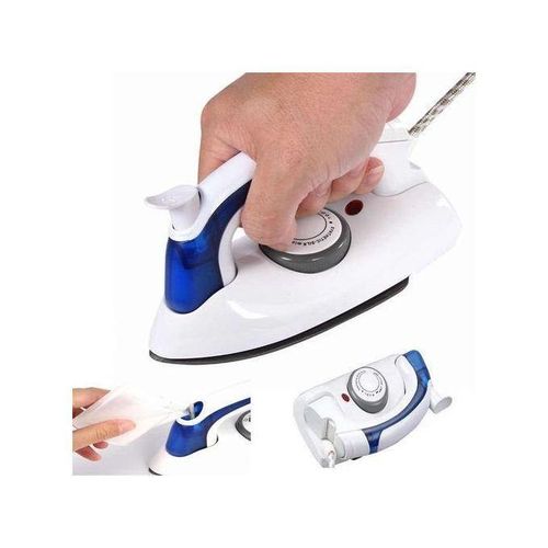 product_image_name-Generic-Mini Foldable Travel Steam Flat Iron Box - White,Blue.-8