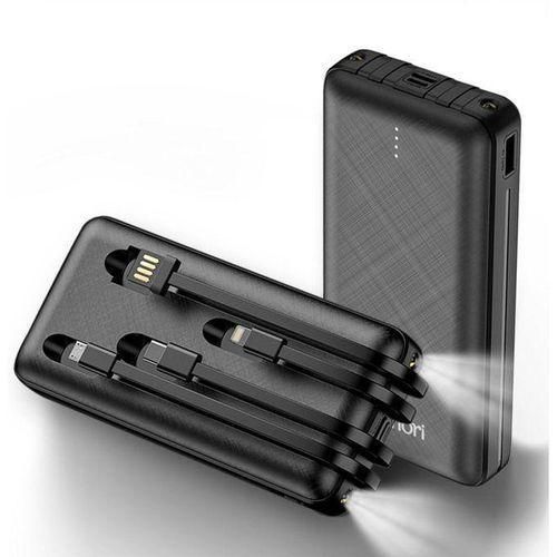 product_image_name-Original-Portable 10000mah Power Bank Ultra High Capacity With Inbuilt Cables (Type-C, Micro, Lightening And USB)Fast Charging PowerBank-1