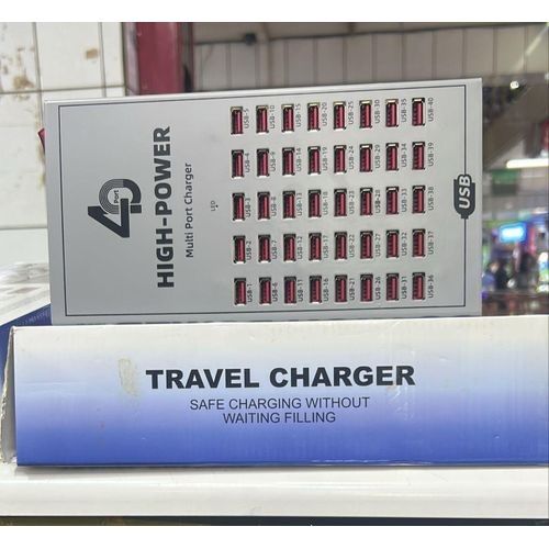 product_image_name-Generic-40 Port USB Charging Station, Desktop USB Rapid Charger, Multiple USB Desktop Charging Dock, Built in Silent Cooling Fan, for Home, Hotels, Shops, School, Travel  for Multiple Devices Portable Fast Charging -2