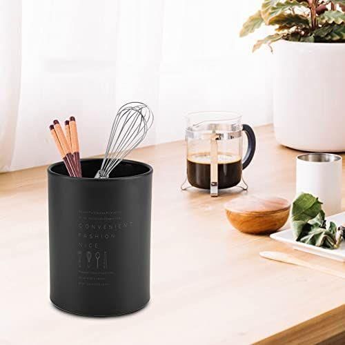 product_image_name-Generic-Kitchen Utensil Holder, Storage Rack Can For Forks Spoons Knives Organizer- Black.-1