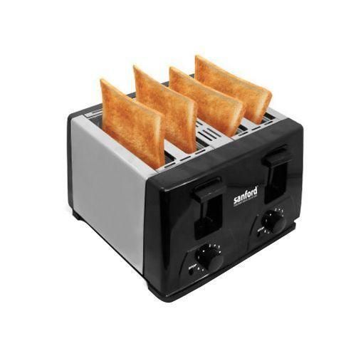 product_image_name-Sanford-4 Slice Stainless Steel Bread Toaster - Silver and Black-1