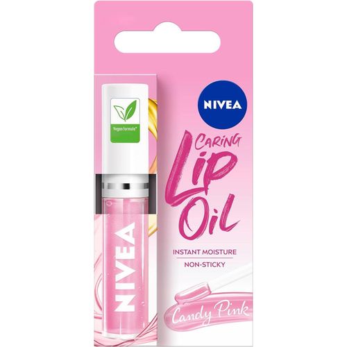 product_image_name-NIVEA-Candy Pink Lip Oil - Moisturised Lips With 100% Natural Oils Including Jojoba Oil, 5.5ml-1