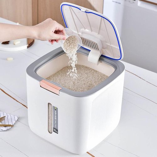 product_image_name-Generic-10kg Rice Storage Container - White-2