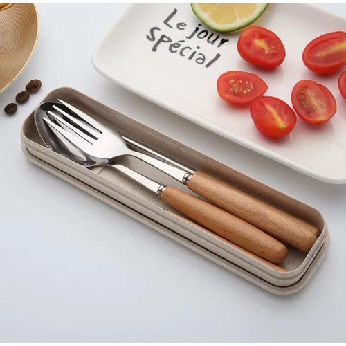product_image_name-Generic-Wooden handle cutlery set, forks and spoons -8