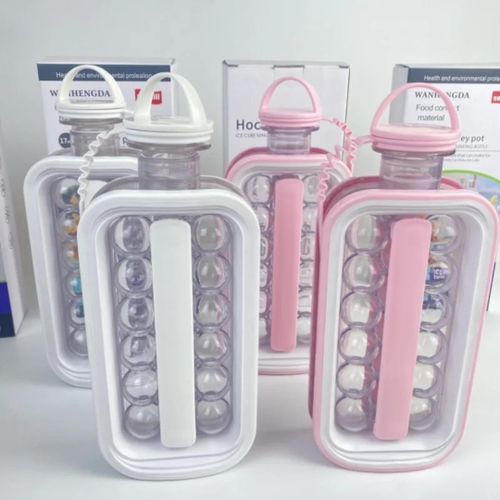 product_image_name-Generic-2 In 1 Ice Cube  Mold And Bottle - Multicolor -6