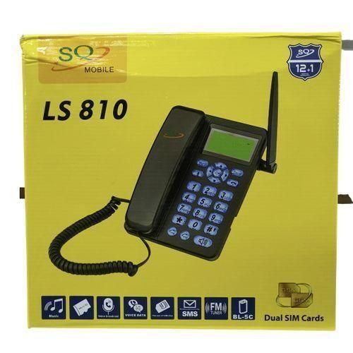 product_image_name-SQ Mobile-LS-810 Dual Sim Gsm Wireless Landline Desktop Phone - Black-1