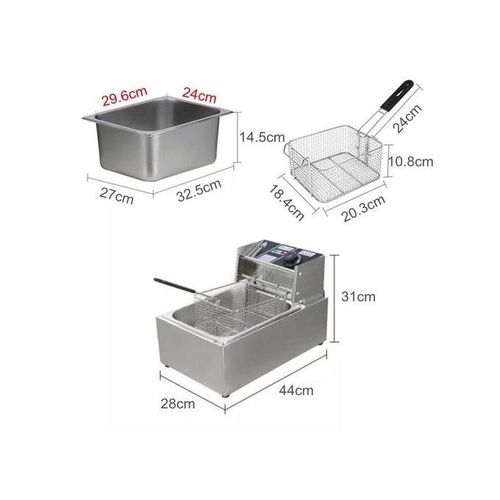 product_image_name-Generic-6 Litre Commercial Deep Fryer - Silver-3