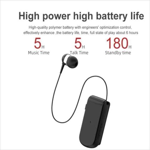 product_image_name-Generic-K50 Wireless Stereo Clip-on Headset, Bluetooth, Call Reminder, Vibration, Sports Retractable Collar Clip, Phone Earphones Single Ear Hands Free With Wire - Multicolor-6