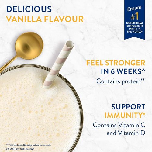 product_image_name-Ensure-Nutrivigor Nutritional Shake – Vanilla Flavour –– Food Supplement With Protein, HMB & 27 Vitamins & Minerals, 400g (UK)-2