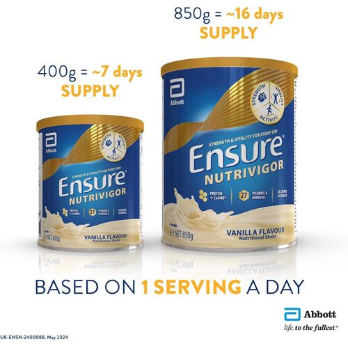 product_image_name-Ensure-Nutrivigor Nutritional Shake – Vanilla Flavour –– Food Supplement With Protein, HMB & 27 Vitamins & Minerals, 400g (UK)-7