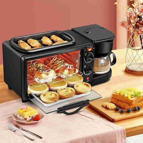product_image_name-Hoffmans-3 In 1 Breakfast Maker Oven, Coffee And Pan - black-2