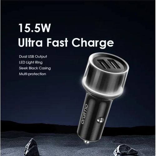 product_image_name-Oraimo-Highway 15.  15.5W Car Charger with 3in1 Charging Cable - Black-1