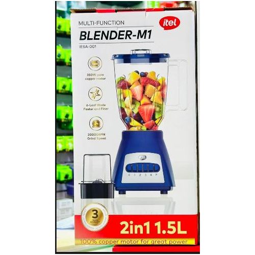 product_image_name-Itel-Multi-function Blender 1.5L M1 Lite 350W Motor Easy Mixing-6