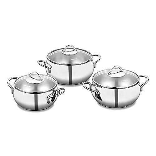 product_image_name-Generic-6 Piece Stainless Steel Saucepans Cookware Pots, Silver.-1