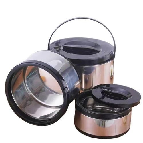 product_image_name-Generic-3PCs Stainless Steel Lunch Box Warmers 2.5L, 5L, 8L- Multicolor-2