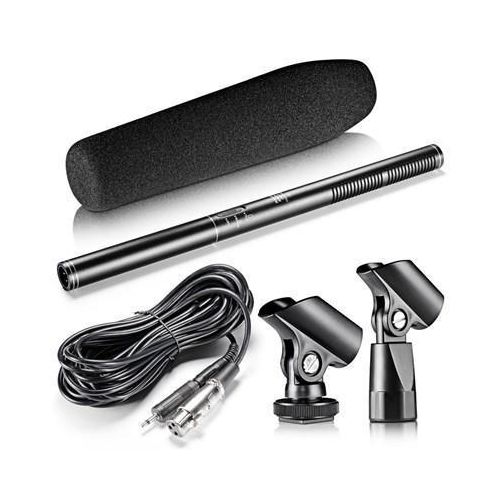product_image_name-Generic-Professional Super Uni-Directional Electret Condenser Microphone Boom  For Mobile Phone, DSLR Cameras- Black-1
