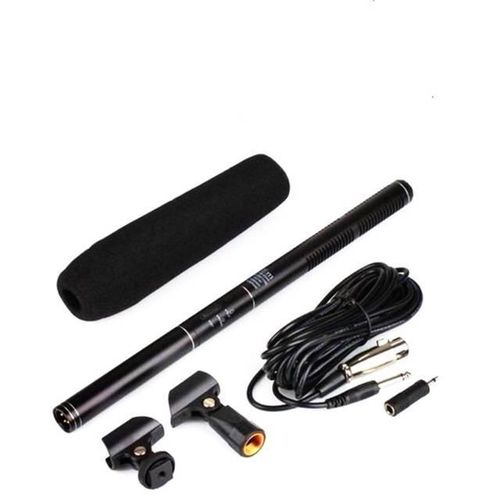product_image_name-Generic-Professional Super Uni-Directional Electret Condenser Microphone Boom  For Mobile Phone, DSLR Cameras- Black-4