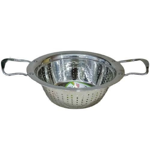 product_image_name-Other-30 cm Stainless Steel Rice, Vegetable Washing Strainer Colander,Silver-1