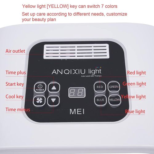 product_image_name-Generic-7 Colours LED Mask Skin Care Machine, Light Beauty Lamp Rejuvenation Mask Device Professional Comedo Treatment Skin Wrinkle Removal Face Body Care Tools.-4