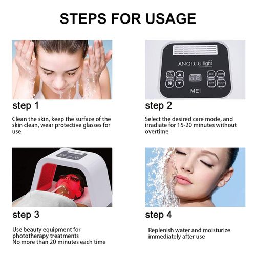 product_image_name-Generic-7 Colours LED Mask Skin Care Machine, Light Beauty Lamp Rejuvenation Mask Device Professional Comedo Treatment Skin Wrinkle Removal Face Body Care Tools.-6
