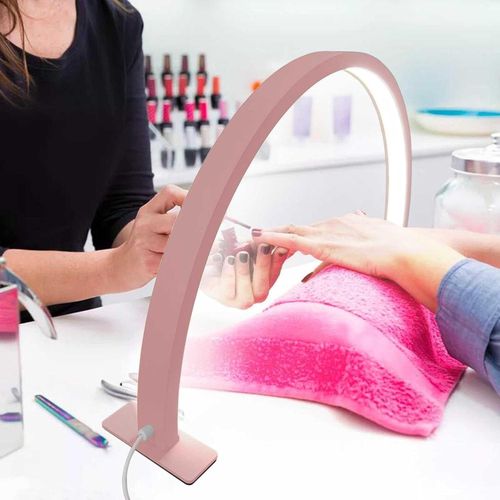 product_image_name-Generic-Half Moon Light Nail Lamp for Desk, 3360 Lumen Stepless Dimming with Wire Controller, 28inch 48W Pro LED Manicure Light, 2700K-5600K Tattoo Lash Tech Lighting Lamp 3 Light Modes -2