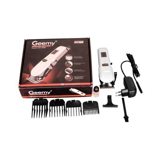 product_image_name-Geemy-Rechargeable Cordless Shaving Machine With Battery Indicator - White/Black-1