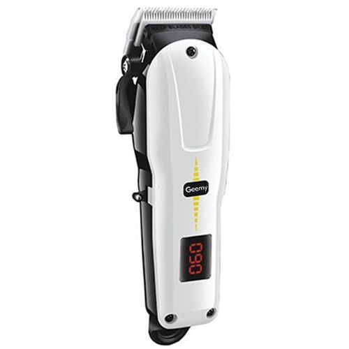 product_image_name-Geemy-Rechargeable Cordless Shaving Machine With Battery Indicator - White/Black-4