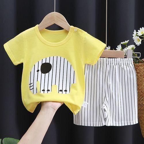 product_image_name-Fashion-0-3 Years Baby Boys Summer Casual Sets Short Sleeve Newborn Outfits Trousers Pants Tshirt Round Neck-1
