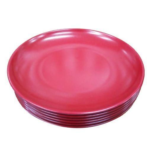 product_image_name-Generic-6 Pieces Melamine Dinner Plates -Red-1