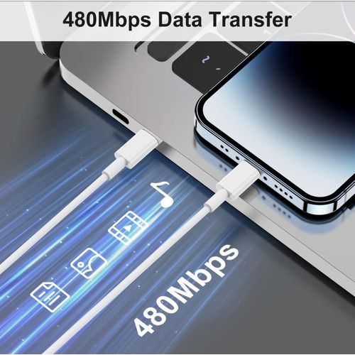 product_image_name-Generix-2 Pack 3 Feet USB C to Lightning Cable Type C Fast Charger Cable 3ft-5