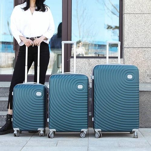 product_image_name-Generic-3 Piece Luggage Sets Hardside Suitcase with Spinner Wheels Password Baggage Box Lightweight Friction-Resistant ABS/PC And Code Lock 20'' 24'' 28 inch Travel Trolley Suitcase Sets- Multicolor-1