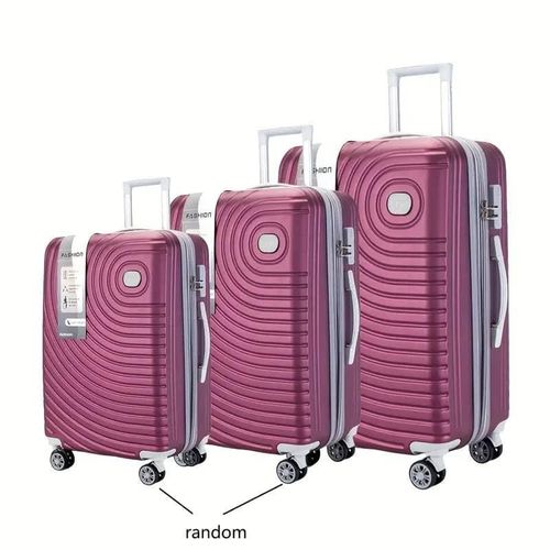 product_image_name-Generic-3 Piece Luggage Sets Hardside Suitcase with Spinner Wheels Password Baggage Box Lightweight Friction-Resistant ABS/PC And Code Lock 20'' 24'' 28 inch Travel Trolley Suitcase Sets- Multicolor-6