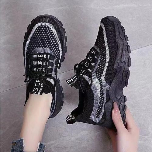 product_image_name-Fashion-Ladies Classic Casual Shoes Sneakers Breathable Antiskid For Women Sports Shoes Running Walking Outdoor-Black-6