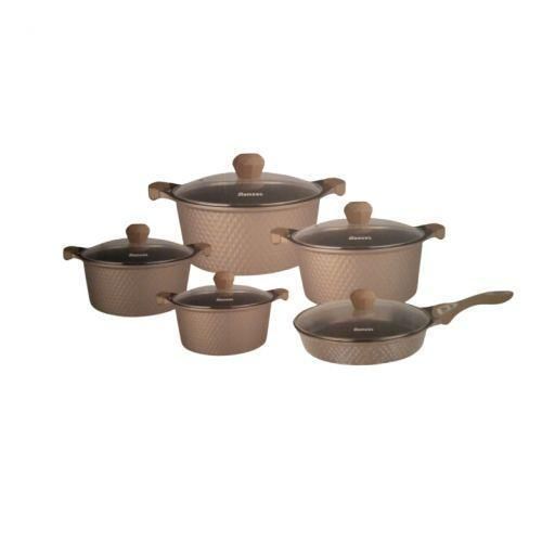 product_image_name-Generic-10 PC Granite Non Stick Cookware Set With Frying Pan Cast Aluminum Cooking Pot Saucepans-2