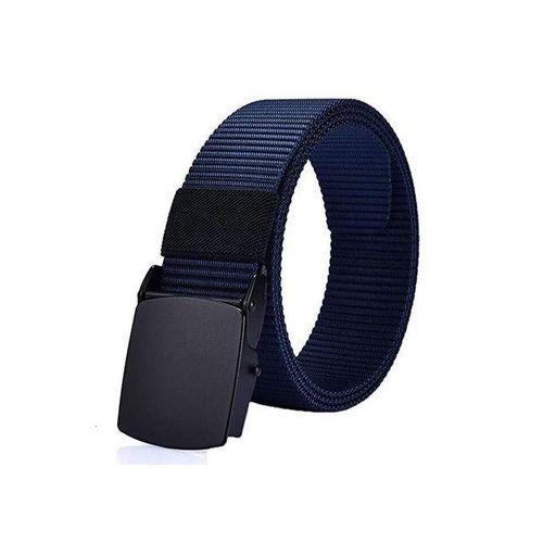 product_image_name-Fashion-Men's Outdoor Sports Nylon Waistband Canvas Belt - Navy Blue-1