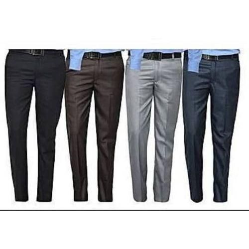 product_image_name-Generic-Packs Of 4 Men's Formal Trousers - Multi-color-1