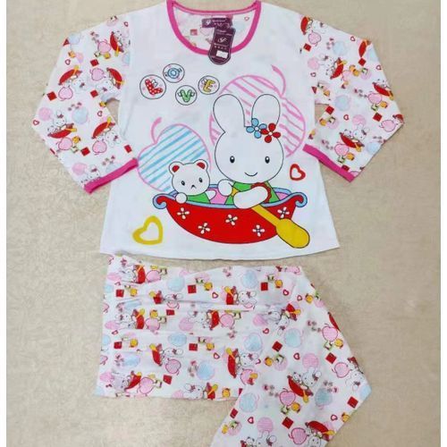 Buy Chheent White Printed Cotton Top And Pyjama Pant Night Suit Set For Baby  Boys And Baby Girls (1-2 Years) Pack Of 2 Online at Best Prices in India -  JioMart.